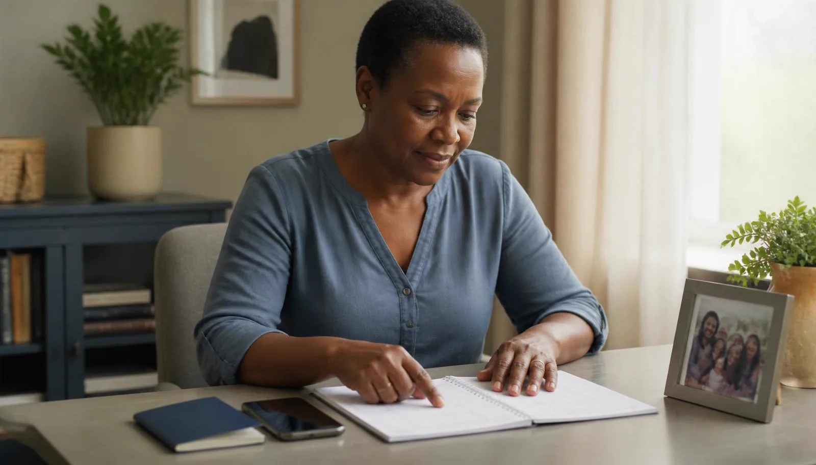 A permanent resident reviewing travel dates and documents before an international trip